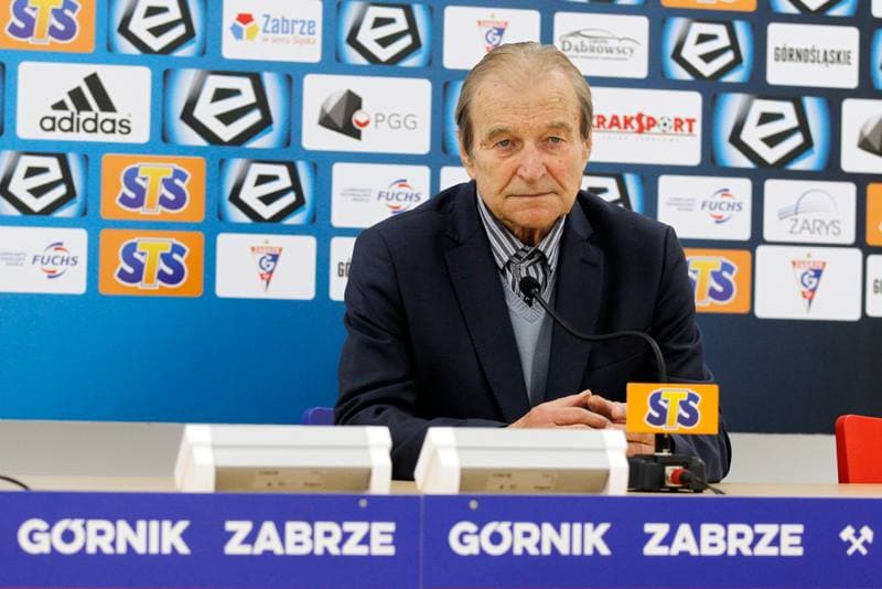 Football. Gornik Zabrze. Press Conference. 17.04.2019