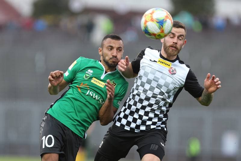 Football. Fortuna I Liga. GKS 1962 Jastrzebie - Bytovia Bytow. 24.04.2019