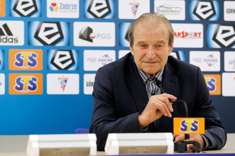 Football. Gornik Zabrze. Press Conference. 17.04.2019