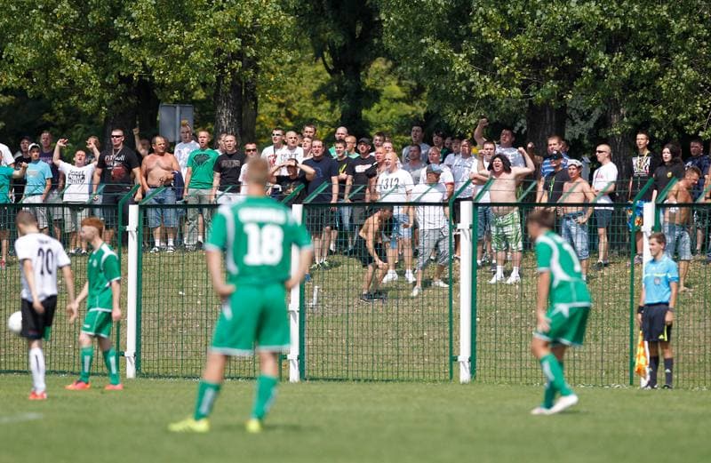 Football. III Liga Opolsko - Slaska. Grunwald Ruda Slaska - GKS Jastrzebie. 09.08.2014