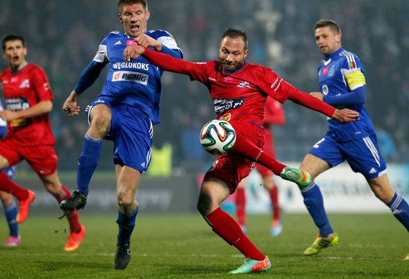 Football. T-Mobile Ekstraklasa. Ruch Chorzow - Podbeskidzie Bielsko Biala. 08.12.2014