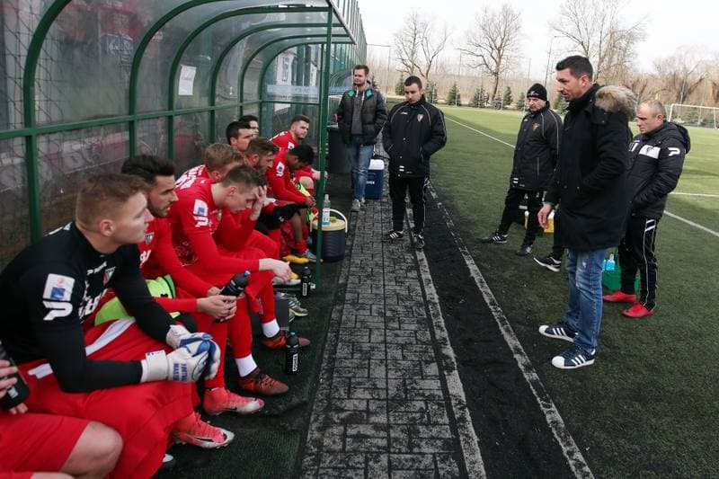 Football. Sparing. Zaglebie Sosnowiec - Puszcza Niepolomice. 31.01.2018