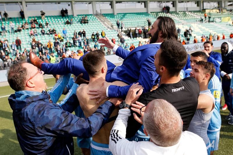 Football. Fortuna Liga. MSK Zilina - Slovan Bratislava. 14.04.2019