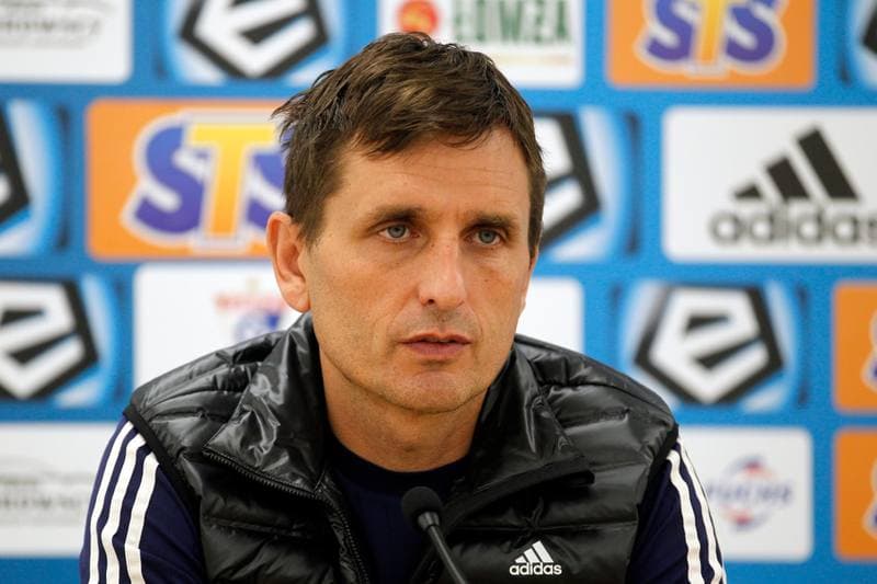 Football. Gornik Zabrze. Press Conference. 21.02.2019