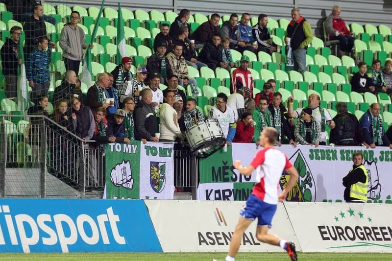 Football. HET Liga. MFK Karvina - Slavia Prague. 14.10.2017