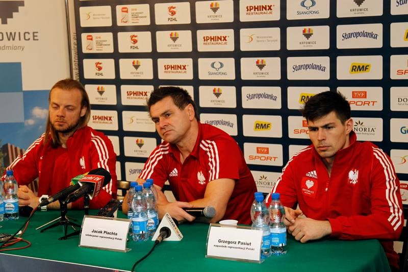Ice Hockey. Poland national team. Press Conference. 16.12.2015