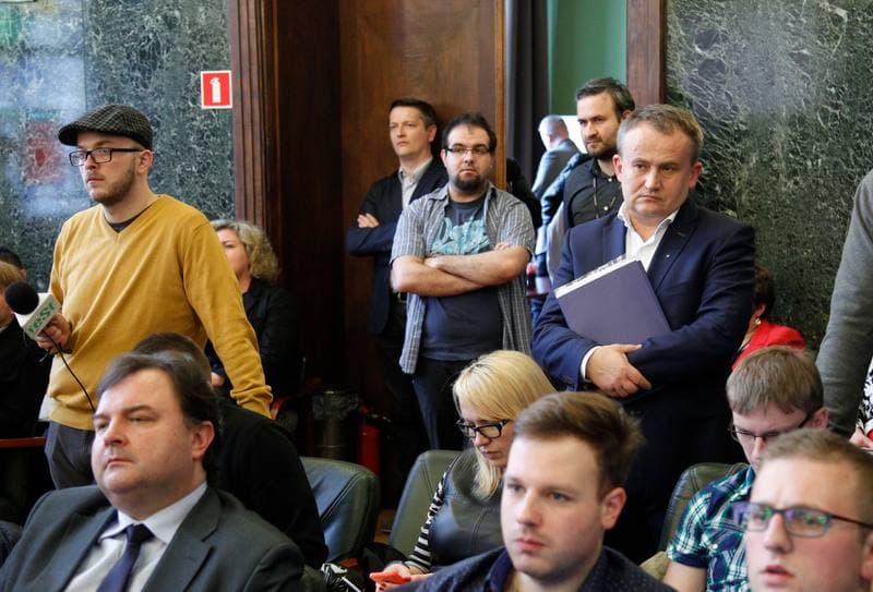Football. Ruch Chorzow. Press Conference. 31.03.2016