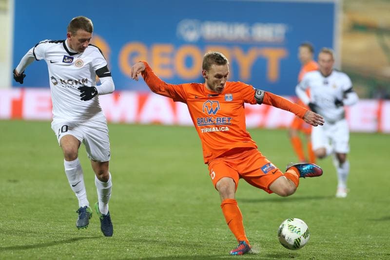 Football. Lotto Ekstraklasa. Bruk-Bet Termalica Nieciecza - Zaglebie Lubin. 02.12.2016