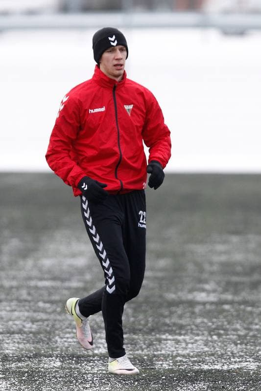 Football. GKS Tychy. Training. 06.01.2017