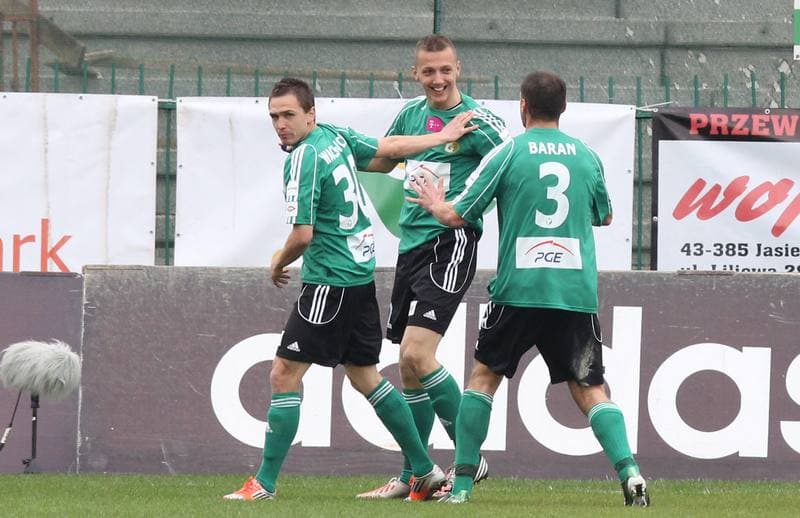 Football. T-Mobile Ekstraklasa. Podbeskidzie Bielsko-Biala - GKS Belchatow. 20.04.2013
