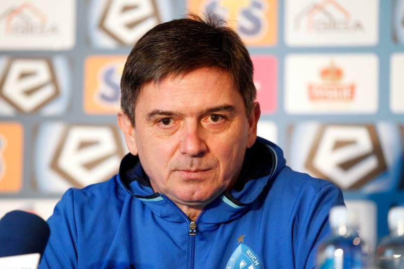 Football. Ruch Chorzow. Press Conference. 09.03.2017