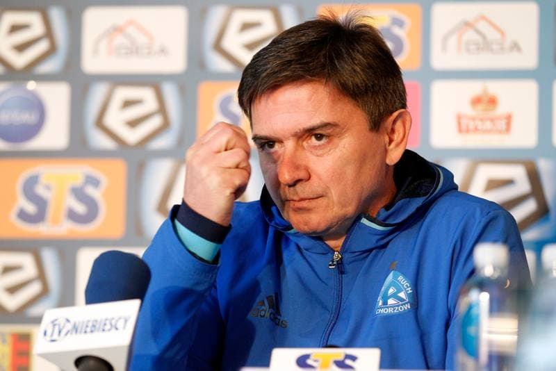 Football. Ruch Chorzow. Press Conference. 09.03.2017