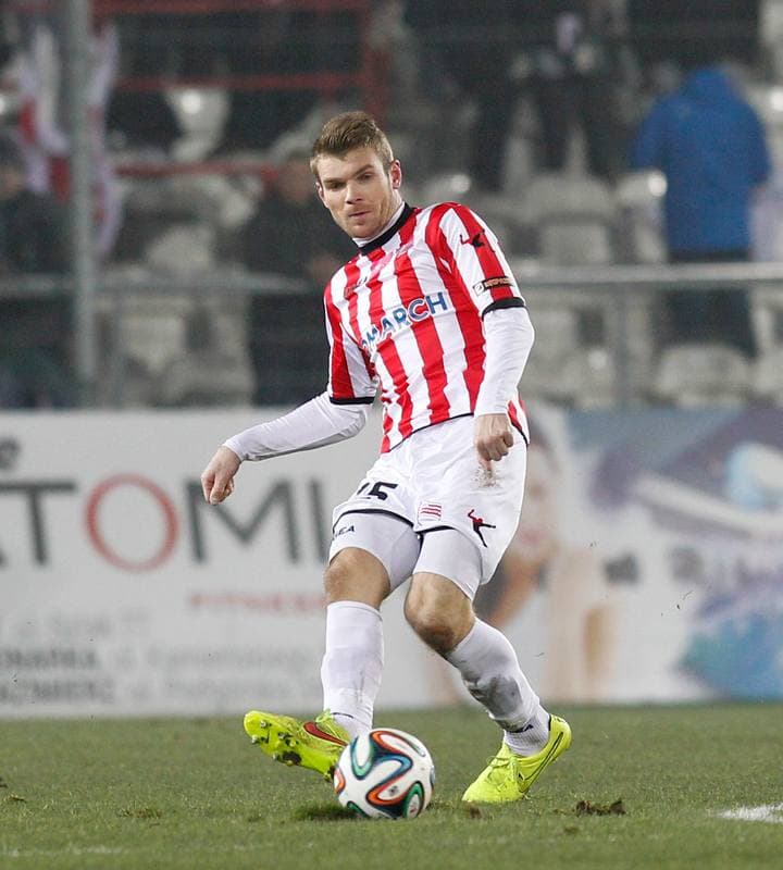 Football. T-Mobile Ekstraklasa. Cracovia Krakow - Jagiellonia Bialystok. 06.12.2014