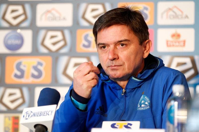 Football. Ruch Chorzow. Press Conference. 09.03.2017