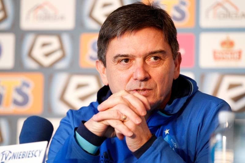 Football. Ruch Chorzow. Press Conference. 09.03.2017