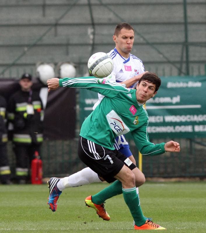 Football. T-Mobile Ekstraklasa. Podbeskidzie Bielsko-Biala - GKS Belchatow. 20.04.2013