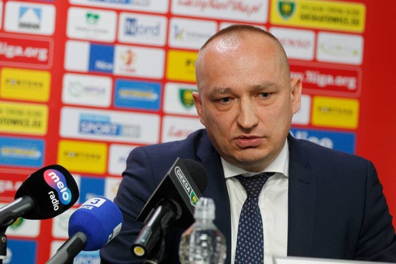 Football. GKS Katowice. Press Conference. 03.11.2017