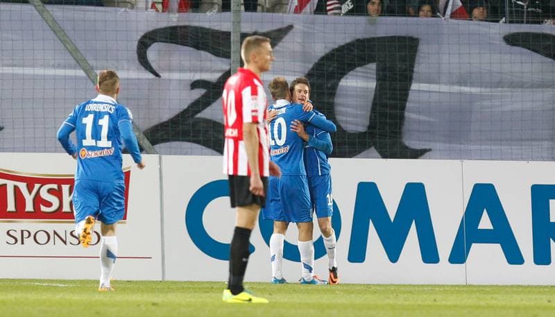 Football. T-Mobile Ekstraklasa. Cracovia Krakow - Lech Poznan. 25.11.2013