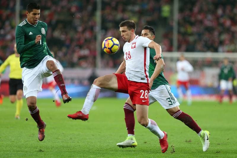 Football. International Friendly. Poland - Mexico. 13.11.2017