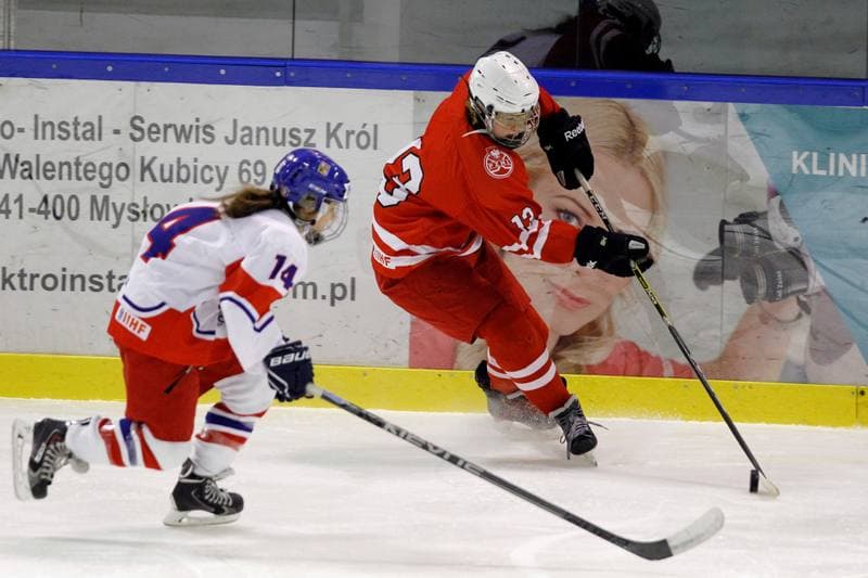 Ice Hockey. Women's U18 Olympic Hopes Tournament. Poland - Czech Republic. 15.12.2017