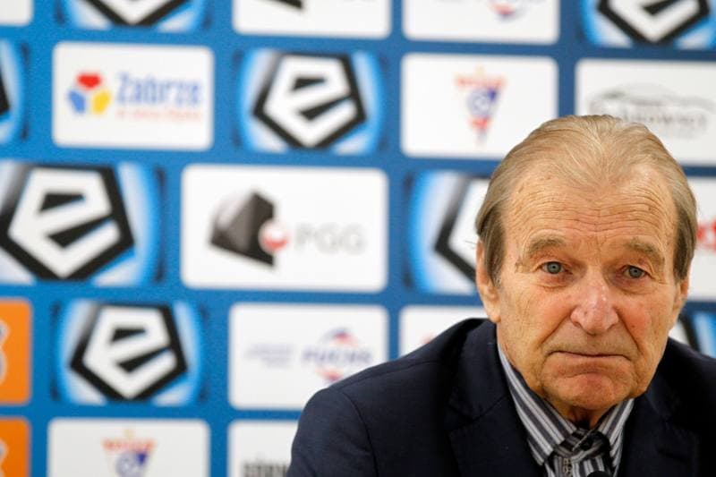 Football. Gornik Zabrze. Press Conference. 17.04.2019