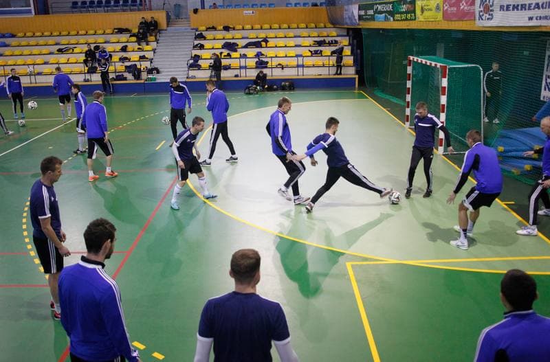 Football. Ruch Chorzow. Training. 05.01.2015