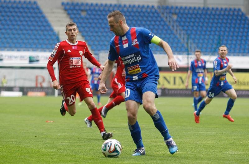 Football. T-Mobile Ekstraklasa. Piast Gliwice - Podbeskidzie Bielsko Biala. 24.05.2015