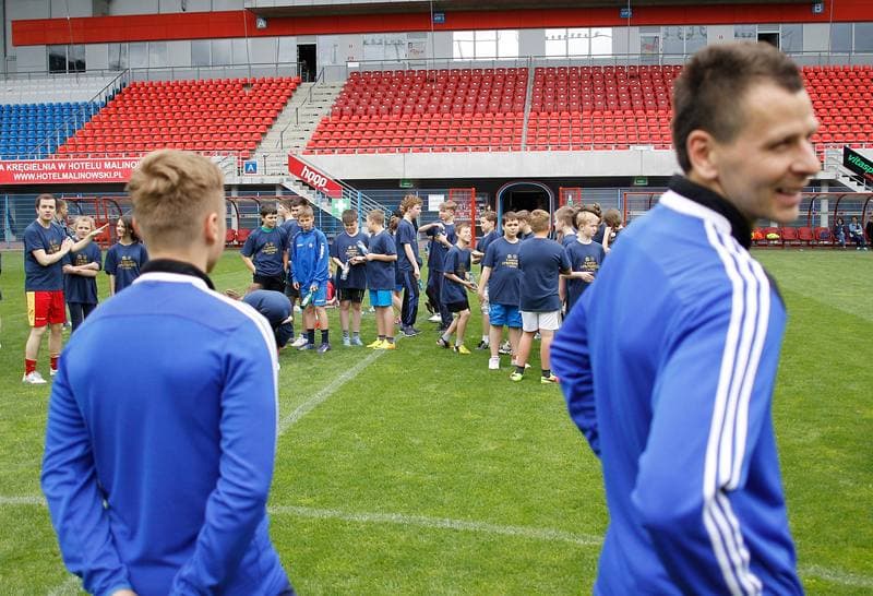 Football. Piast Gliwice. Press Conference. 27.05.2015