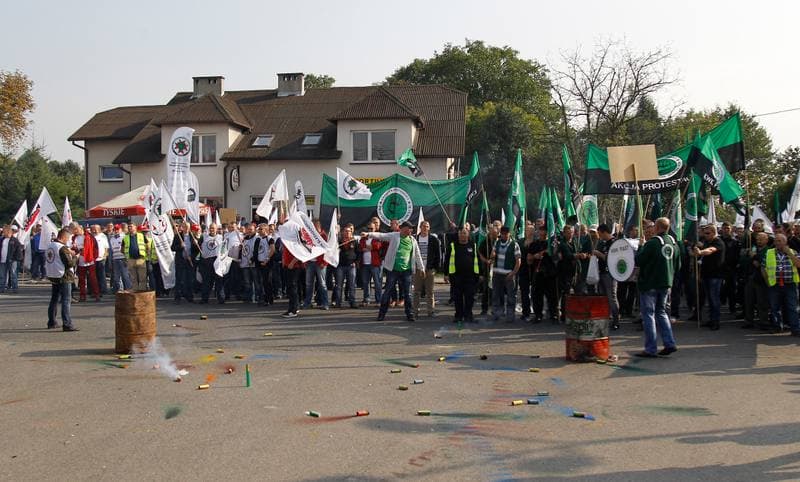 Mining. Protest. Brzeszcze. 05.10.2015