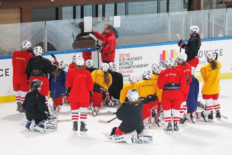 Ice Hockey. Women's National Team. Training. 30.03.2016