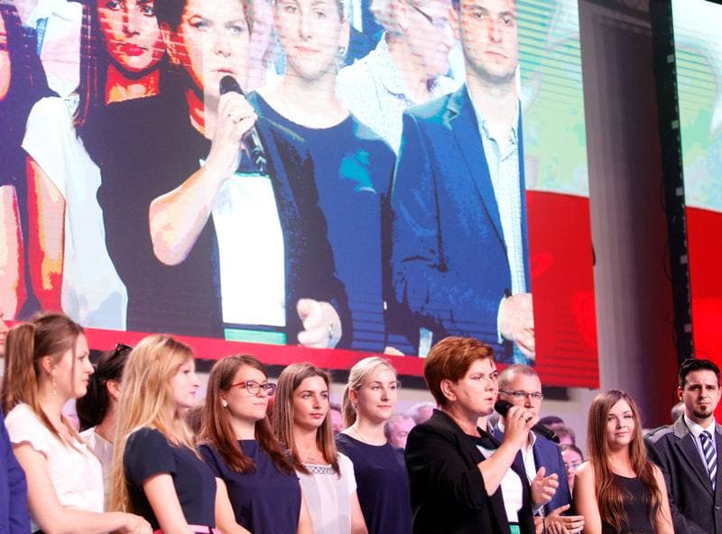 Beata Szydlo. Law and Justice Party. Press Conference. 05.07.2015