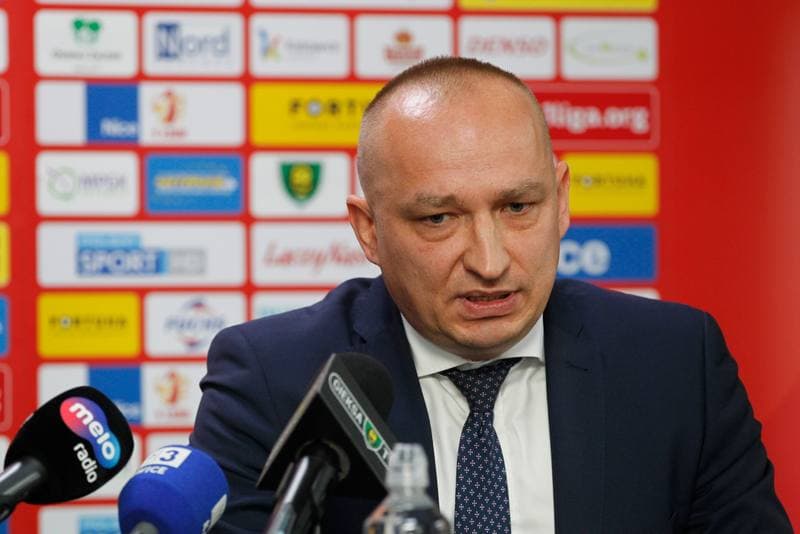 Football. GKS Katowice. Press Conference. 03.11.2017