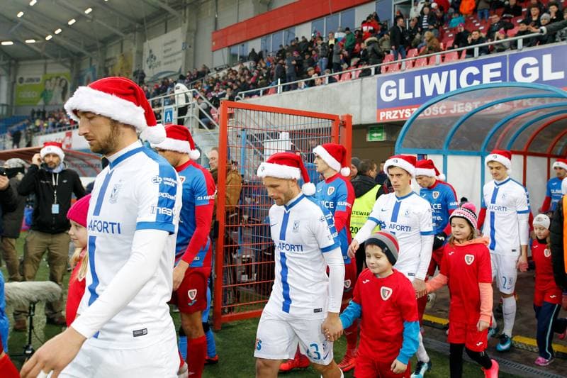Football. Lotto Ekstraklasa. Piast Gliwice - Lech Poznan. 03.12.2017