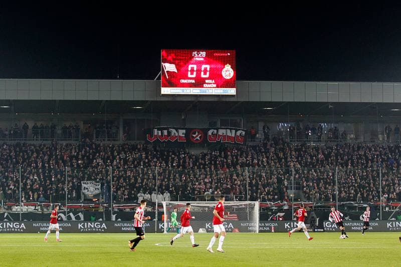 Football. Lotto Ekstraklasa. Cracovia Krakow - Wisla Krakow. 13.12.2017