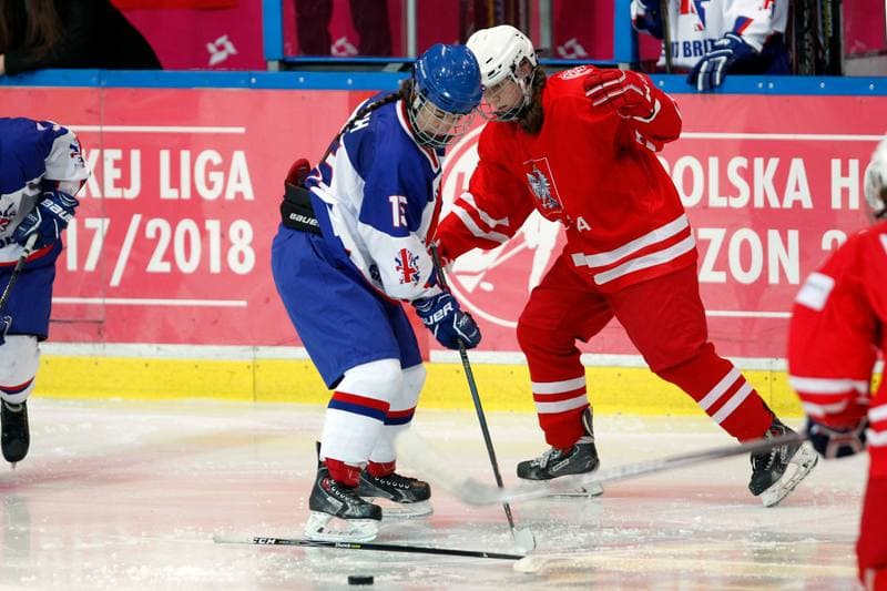 Ice Hockey. Women's U18 World Championship Division 1B. Poland - Great Britain. 12.01.2018