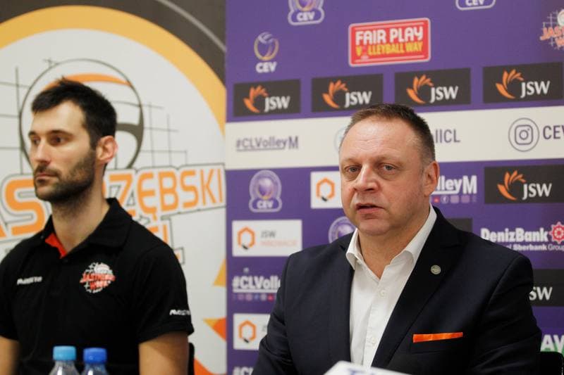 Volleyball. Jastrzebski Wegiel. Press Conference. 29.01.2018