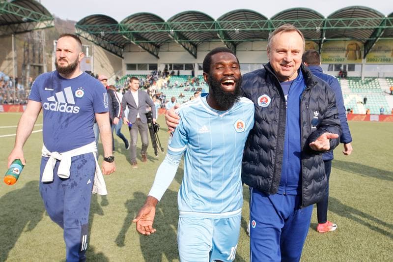 Football. Fortuna Liga. MSK Zilina - Slovan Bratislava. 14.04.2019
