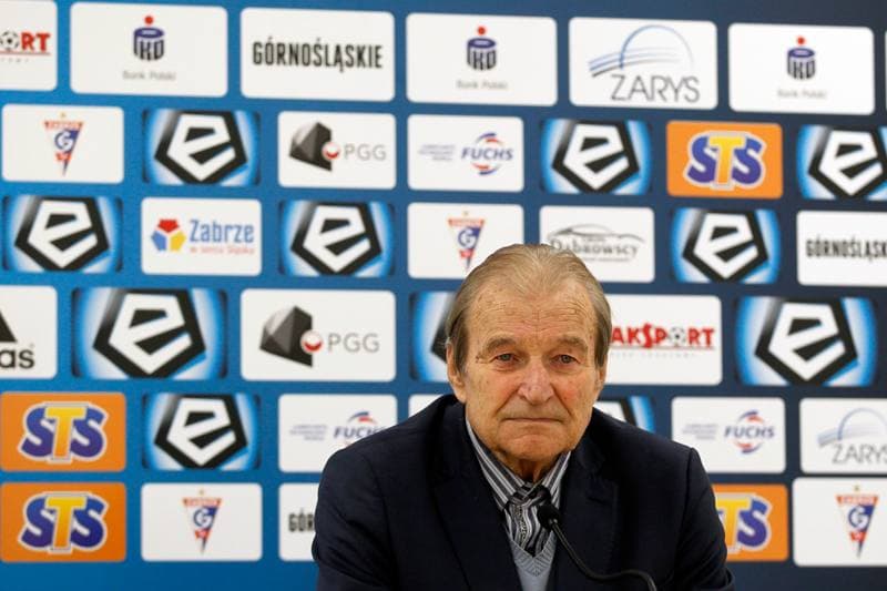 Football. Gornik Zabrze. Press Conference. 17.04.2019