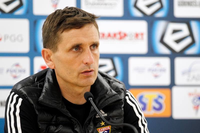 Football. Gornik Zabrze. Press Conference. 17.04.2019