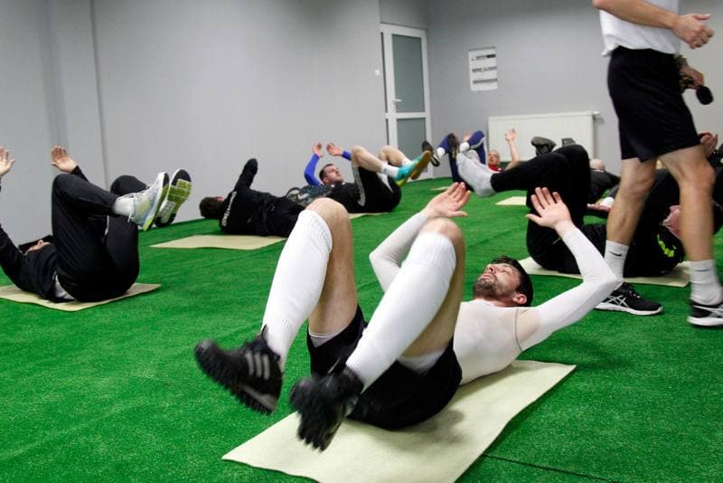 Football. Rozwoj Katowice. Training. 04.01.2017