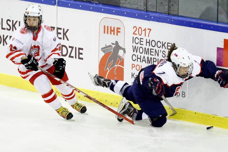 Ice Hockey. Women's World Championship. Poland - Slovakia. 08.04.2017