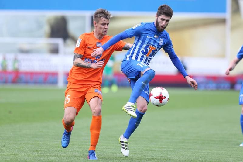 Football. Lotto Ekstraklasa. Bruk-Bet Termalica Nieciecza - Lech Poznan. 07.05.2017