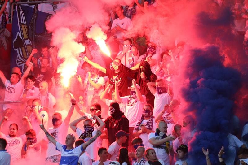 Football. HET Liga. Banik Ostrava - Slavia Prague. 06.08.2017