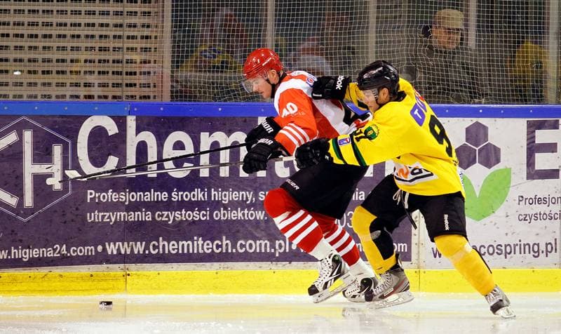 Ice Hockey. Polska Hokej Liga. HC GKS Katowice - Cracovia Krakow. 19.10.2014