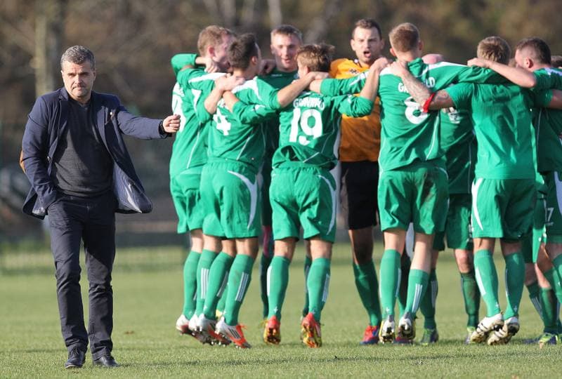Football. III Liga Opolsko - Slaska. Grunwald Ruda Slaska - Rekord Bielsko Biala. 11.11.2014