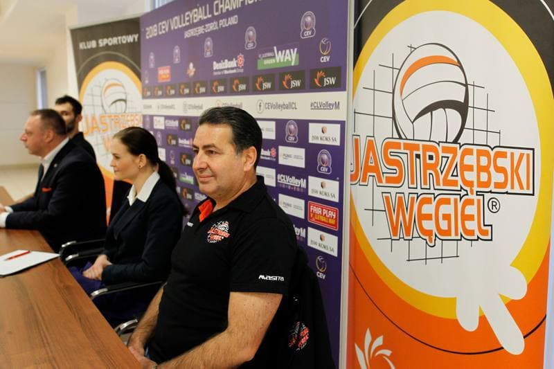 Volleyball. Jastrzebski Wegiel. Press Conference. 29.01.2018