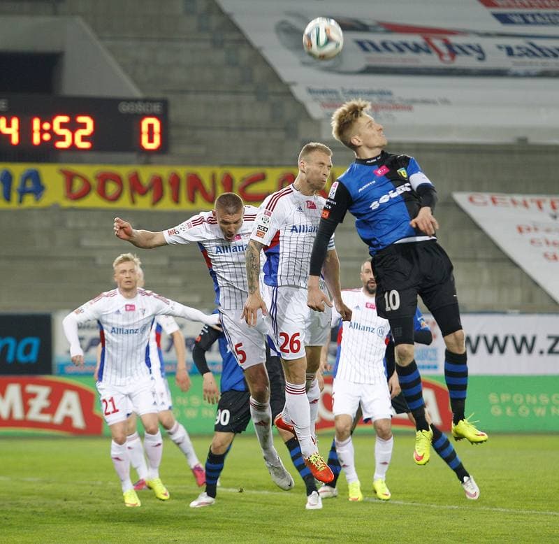 Football. T-Mobile Ekstraklasa. Gornik Zabrze - Zawisza Bydgoszcz. 29.04.2015