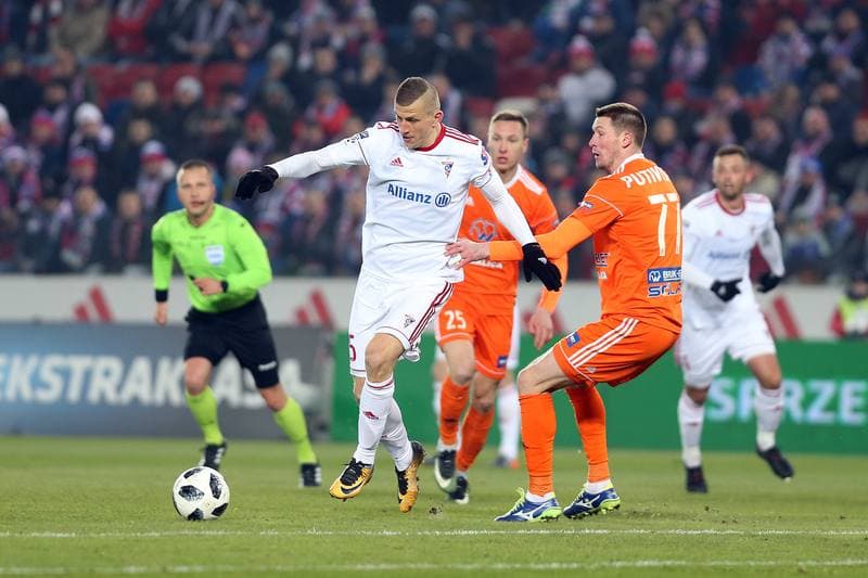Football. Lotto Ekstraklasa. Gornik Zabrze - Bruk-Bet Termalica Nieciecza. 19.02.2018