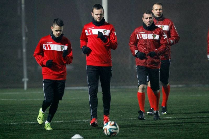 Football. Zaglebie Sosnowiec. Training. 11.01.2016
