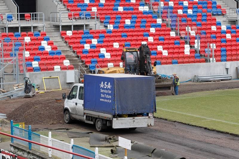 Football. Gornik Zabrze. Press Conference. 01.02.2016